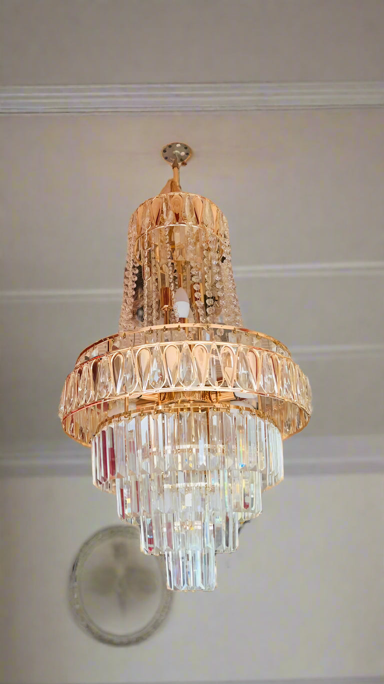 Majestic Spire Crystal Chandelier - -