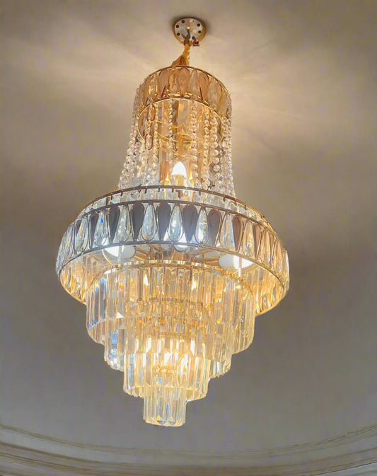 Majestic Spire Crystal Chandelier - -