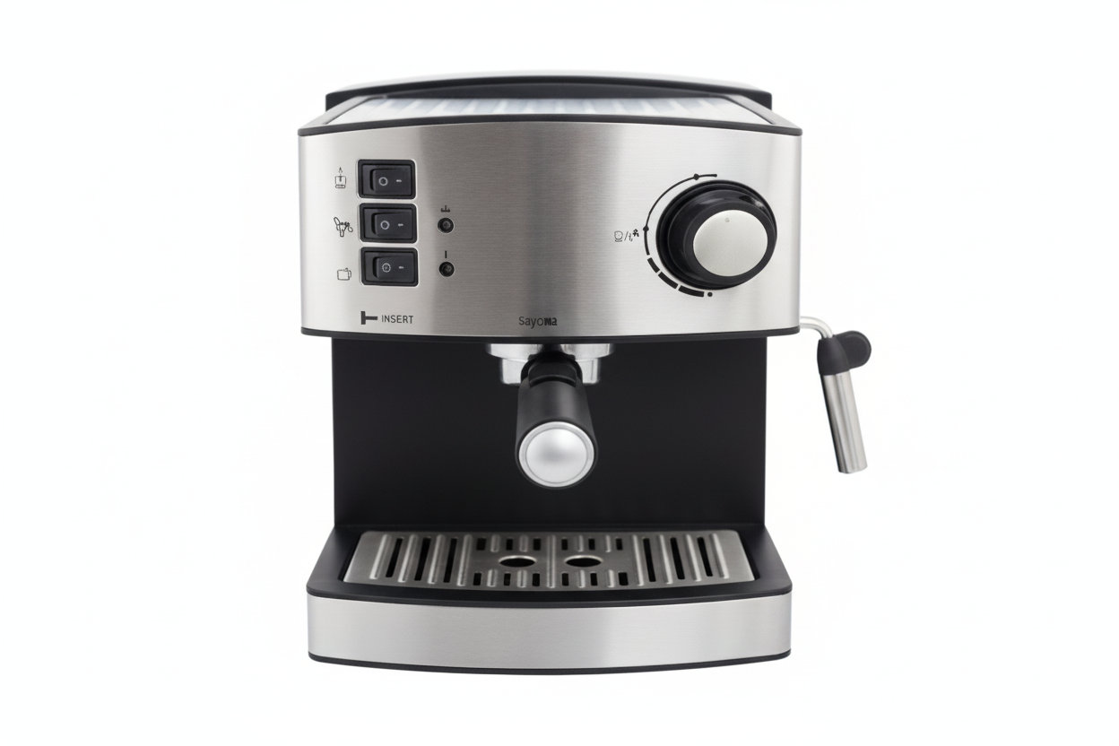 Espresso machine on a white background