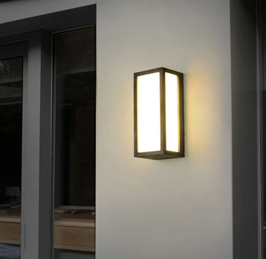 Amangazini Admirable Wall Light in a sleek black frame for stylish outdoor lighting