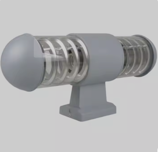 Amangazini dual tube wall light with a modern design and durable gray finish for stylish illumination