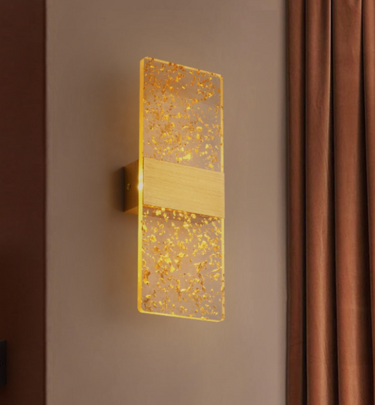 Amangazini golden sparkle wall sconce with elegant design enhanced by shimmering gold accents