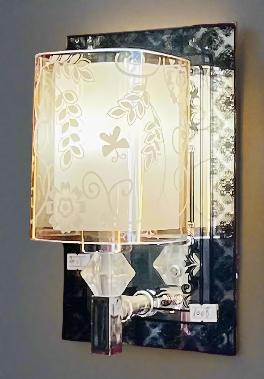 Amangazini modern floral pattern sconce with elegant design and clear accents for stylish lighting