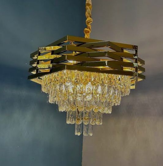 Amangazini modern opulence chandelier featuring a sleek design and elegant crystal accents