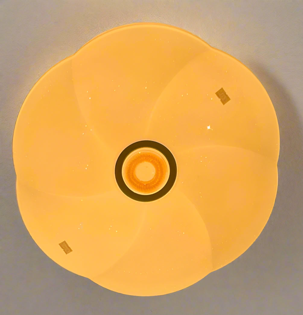 Amangazini PetalGlow flush mount light with elegant floral design and warm illumination