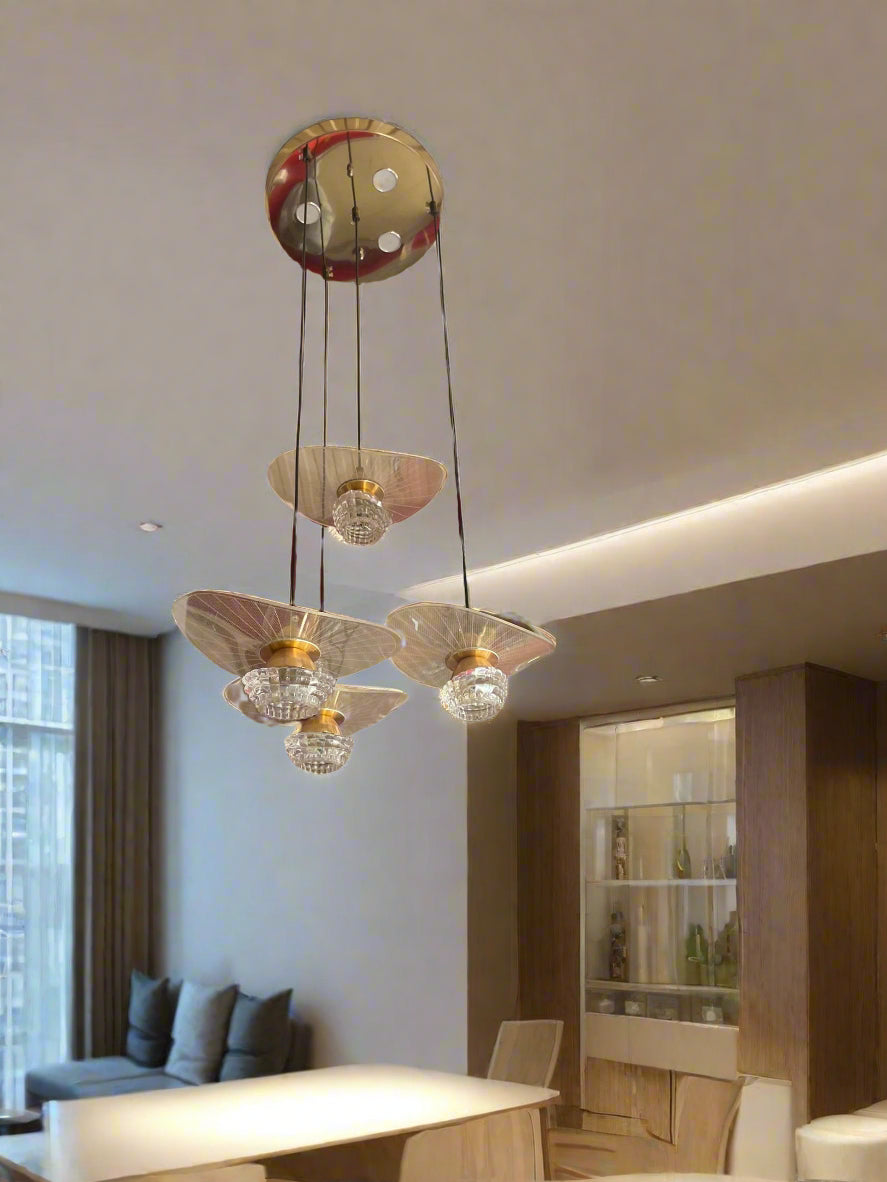 Amangazini shimmer cluster pendant light with elegant design and crystal accents in modern living space
