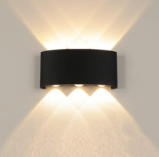Amangazini tri light wall fixture in sleek black design for modern lighting decor