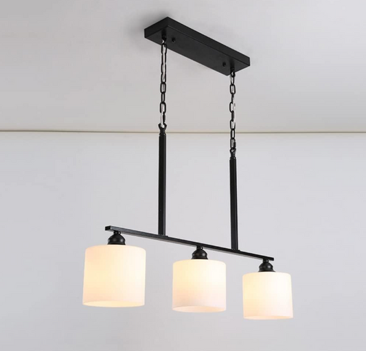 Amangazini Trilight pendant lighting with three frosted glass shades for modern home decor