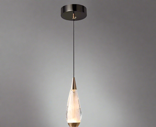 Amangazini vintage mesh pendant light with an elegant teardrop design and sleek black fixture