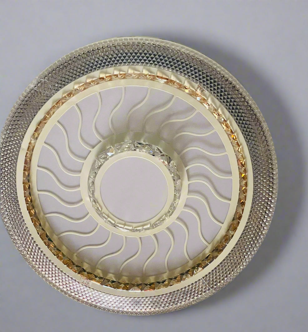 Amangazini WaveGem Flush Mount Light Fixture with Decorative Wave Design and Elegant Finish