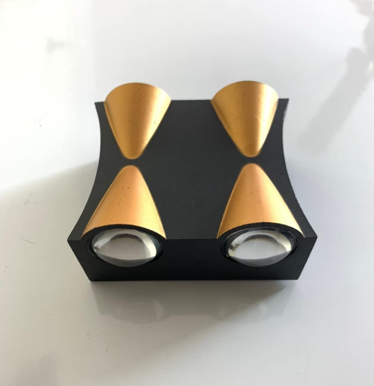 Stylish Amangazini 2 way wall sconce with gold accents for modern home decor
