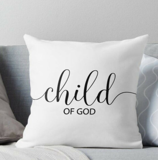 Child Of God White Pillow for Home
