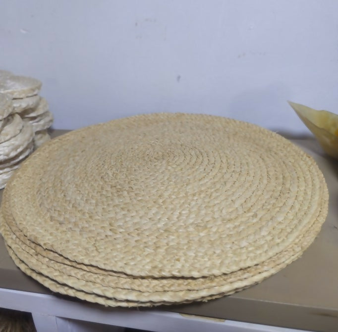 Raffia table mats set of six