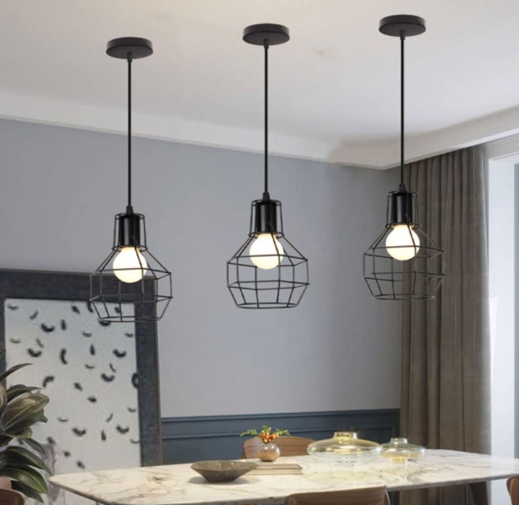 Amangazini Antique beauty cage pendant lighting with three metal shades for modern home decor