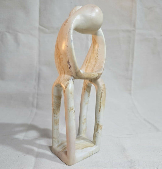 Abstract sculpture on a white background