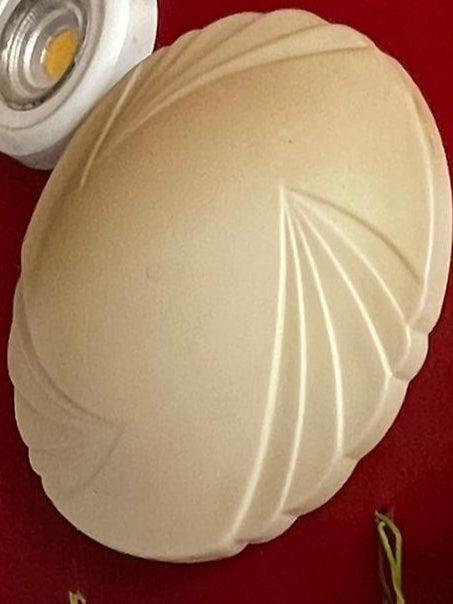 Amangazini Flush Mount Lighting Fixture in elegant cream design with decorative leaf pattern