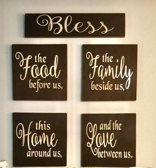 Bless Five Piece Frame Board Decor