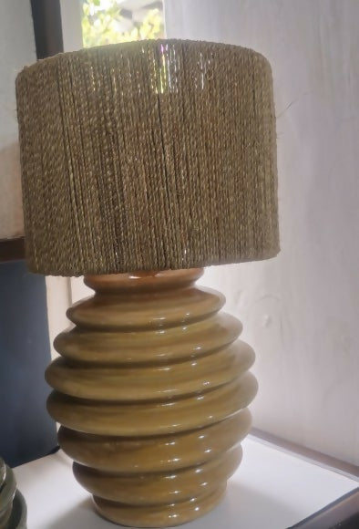 Wooden lamp with african design