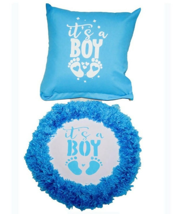 It's a boy Two Piece Pillow And Yarn