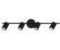Amangazini Quadruple light fixture in black for modern indoor lighting with adjustable spots