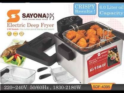 The Sayona electric deep fryer SDF- SDF-4395