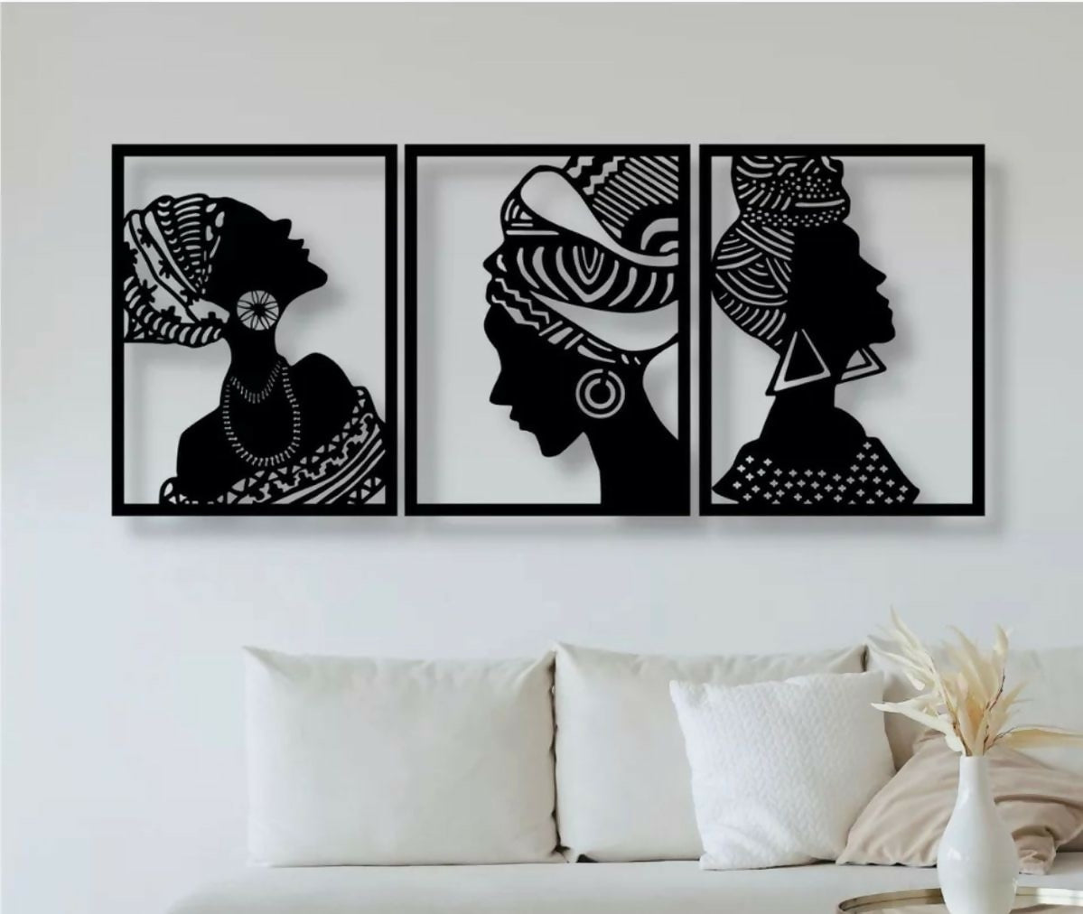 Heritage Essence 3-Piece Silhouette Bahionic wall art