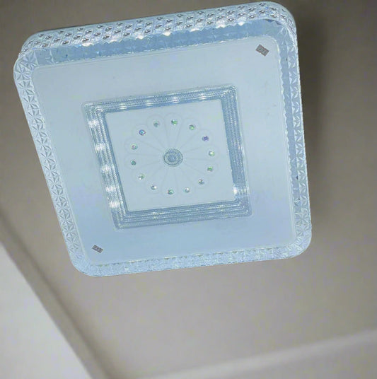 Royal crystal Flush Mount ceiling light featuring a modern square design with elegant detailing