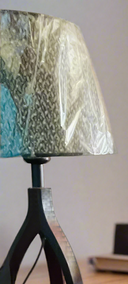Amangazini Serene Vista table lamp with a stylish shade and elegant wooden base