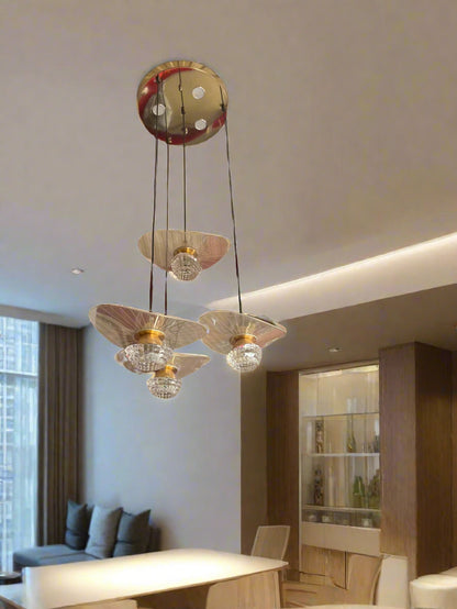 Amangazini shimmer cluster pendant light with elegant design and crystal accents in modern living space