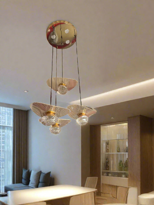 Amangazini shimmer cluster pendant light with elegant design and crystal accents in modern living space