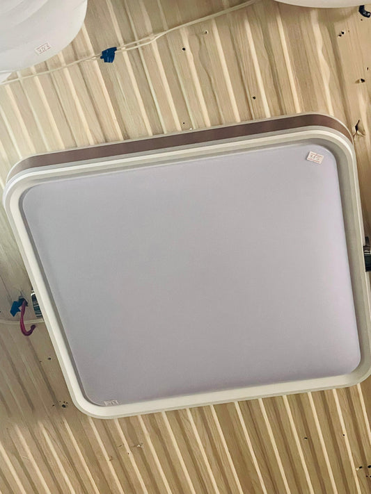 Amangazini square LED ceiling light in white, ideal for modern home lighting solutions