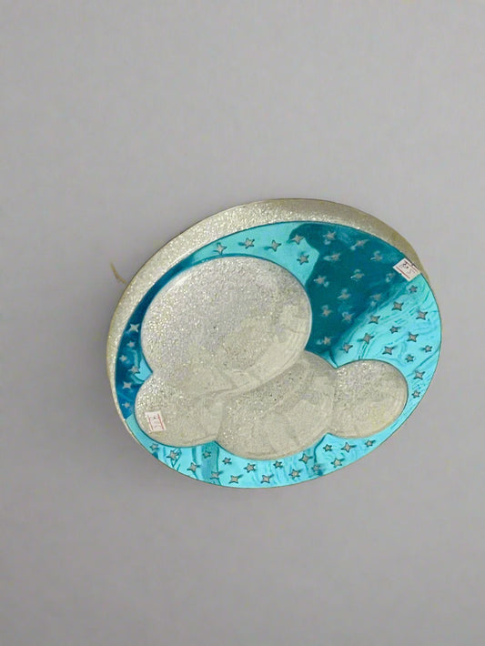 Stylish starry blue cloud ceiling light with shimmering details and a unique design
