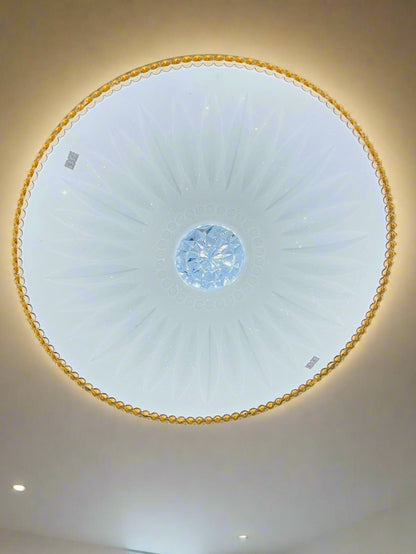 Elegant Amangazini Sunburst ceiling light with intricate design and soft illumination for modern interiors