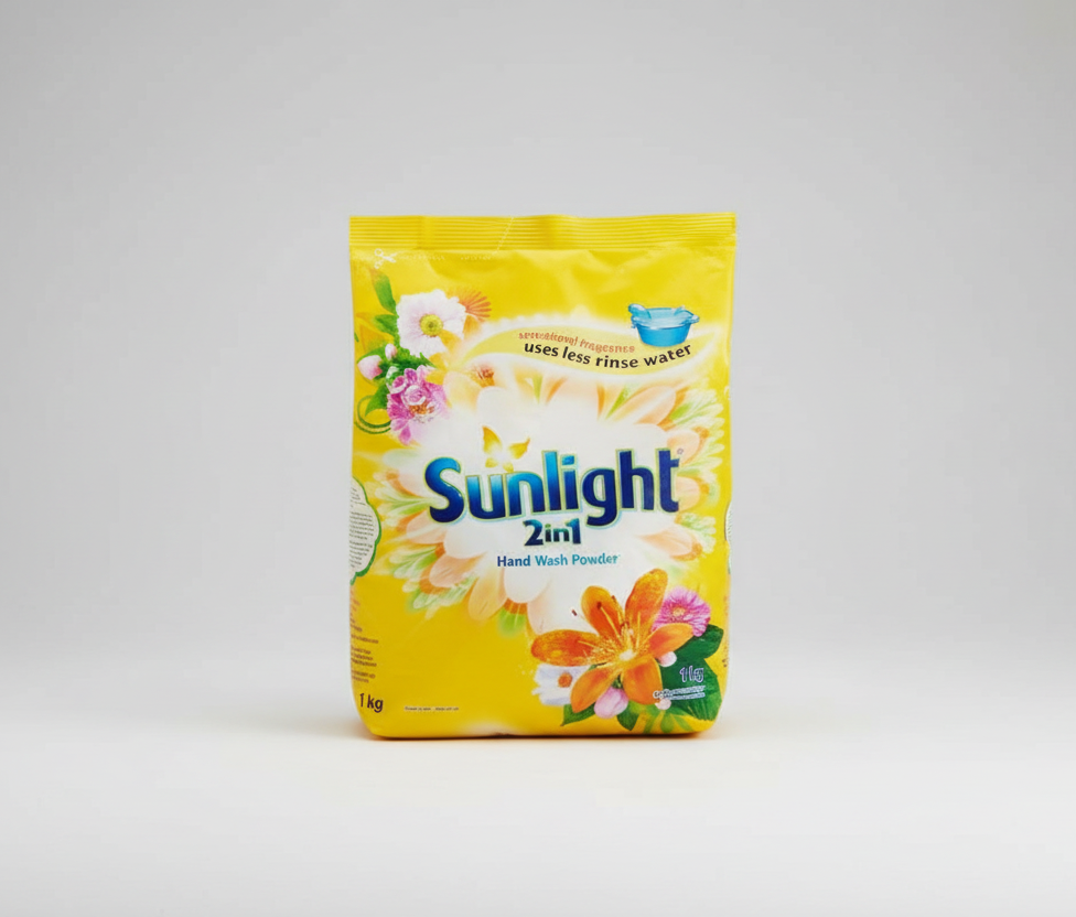Sunlight 2in1 Hand Wash Powder packaging on a white background