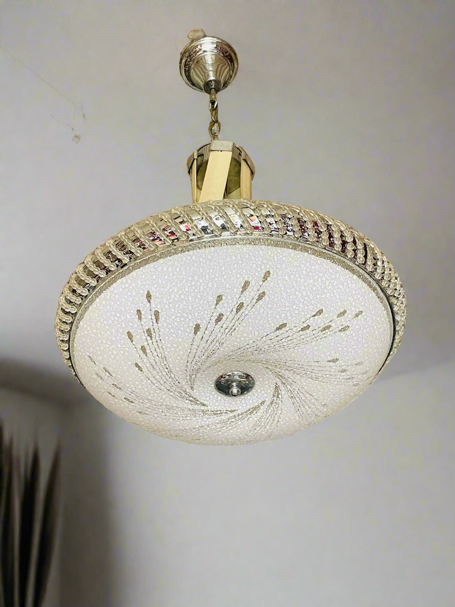 Swirl Elegance Pendant Light featuring intricate design and sparkling crystals for stylish home decor