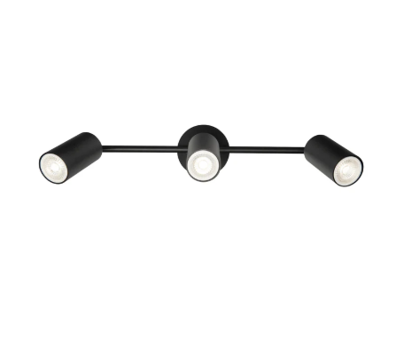 Amangazini triad ceiling spotlight in black with three adjustable light fixtures for modern lighting solutions